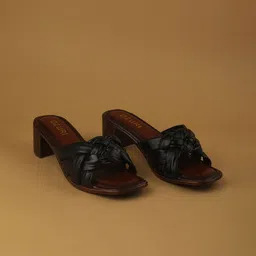 Ozuri Women Leather Block Heel Sandals-image-61