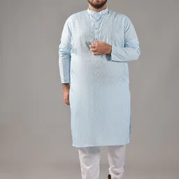 SOJANYA PLUS Men Bandhani Printed Regular Kurta with Churidar-1