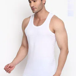 CAVENDERS Pack Of 4 Cotton Gym Vests soft White Premium quality Dno-v343st-image-78