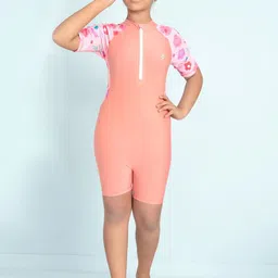 Aarika Girls Floral Printed Round Neck Legsuit-image-22