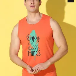 WOOSTRO Pack Of 2 Printed Combed Cotton GymInnerwear VWS26(ENJOY ORANGE)(RUN BLACK)-image-86