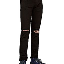 COMFITS Men Classic Slash Knee Regular Fit Mid-Rise No Fade Cotton Jeans-image-41