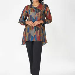 Bindigasm Geometric Printed Tunic & Trousers-image-40