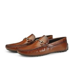 SHUTIQ Men Printed Leather Loafers-image-54