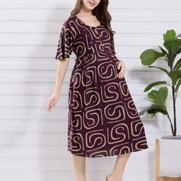 Arela Printed Nightdress-image-48
