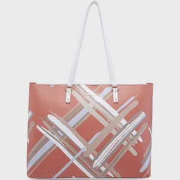 Caprese Women Abstract Printed Structured Tote Bag-24