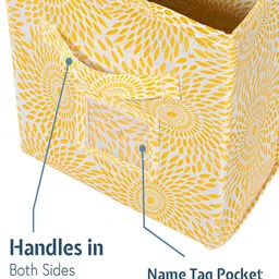 Kuber Industries Yellow & White 2 Pieces Printed Multi-Utility Organisers image 3