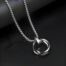 Ekaant Silver-Plated Circular Pendants With Chains-image-14