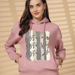 Thirty Threads Women Printed Hooded Sweatshirt-picture-36