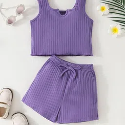 INCLUD Girls Striped Casual Top with Shorts-picture-31