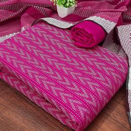 HERE&NOW Geometric Woven Design Unstitched Dress Material-image-94