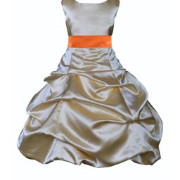 Shahina Fashion Girls Satin Knee Length Party Dress-image-78