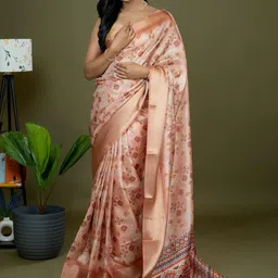 HELLA FASHIONS Ethnic Motifs Zari Art Silk Saree-picture-34