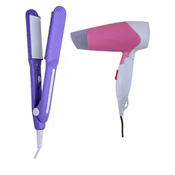 UKSTYLZ Set Of 2 Hair Dryer 1270 With Straightener 8006-7