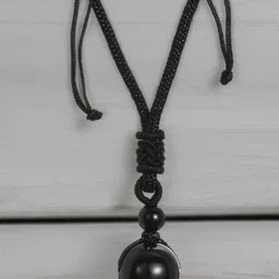 The Roadster Lifestyle Co Men Obsidian Stone Fashion Pendant With Chain-54