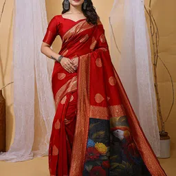 KALINI Woven Design Zari Banarasi Saree-picture-19