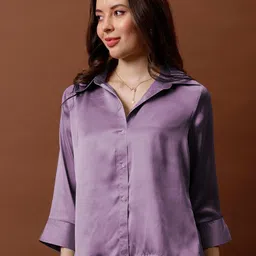 Athena Immutable Women Solid Shirt Collar Top-picture-22
