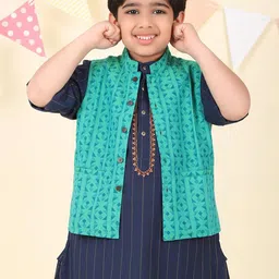 Fabindia Boys Printed Pure Cotton Nehru Jackets-picture-13