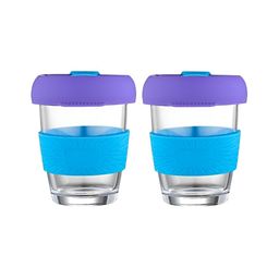Baskety Blue Solid Glass Glossy Mugs Set of Cups and Mugs-52