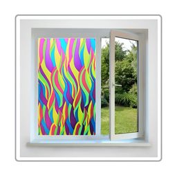 INDIAN ROYALS Purple & Yellow Decorative Printed Self-Adhesive & Durable Window Stickers-13