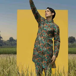 Eleven Brothers Quirky Printed Gotta Patti Kurta-image-20