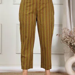 Aramya Women Regular Fit Mid-Rise Cotton Trouser-image-90