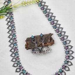 Oxy Jewels Gold-Plated Brass Jewellery Set-image-29