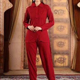 ZREMA Embroidered Shirt & Trousers Co-Ords-image-115