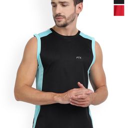 FTX Pack Of 3 Colourblocked Dry-Fit Round Neck Gym Vests 709-3_709-4_709-12-S-image-91