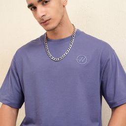 HIGHLANDER Men Solid Round Neck Cotton Relaxed Fit T-Shirt-picture-34