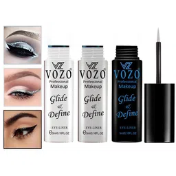 VOZO Set Of 3 Glide & Define Infusion Essential Liquid Eyeliner-5 ml Each-Shade- 01-03-04 image 3