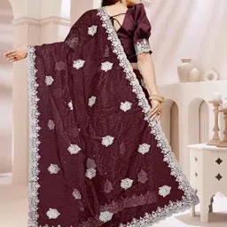 KALINI Embellished Embroidered Net Designer Saree image 3