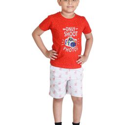 Clothe Funn Boys Printed T-shirt with Shorts-image-36