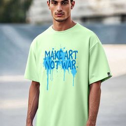 Bewakoof Printed Oversized Pure Cotton T-shirt-image-6