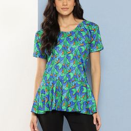 BAESD Abstract Printed Swimming Dress With Goggle-picture-17