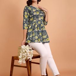 WILL BOTTOM Floral Print Cotton Top-image-89