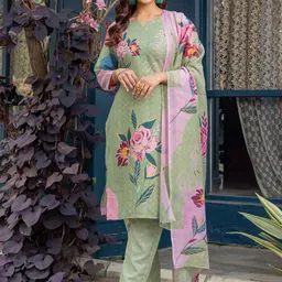 A TO Z CART Women A-Line Kurta Sets With Dupatta-22