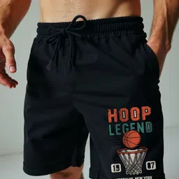 Mad Over Print Men Typography Printed Regular Fit Low-Rise Cotton Sports Shorts-image-63