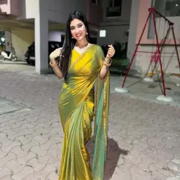 VRAGI Solid Embroidered Party Saree-picture-19