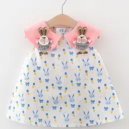 LULU & SKY Girls Conversational Print Peter Pan Collar Above Knee A-Line Dress-image-63
