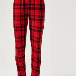 Happiness istanbul Women Checked Pure Cotton Lounge Pants-image-88