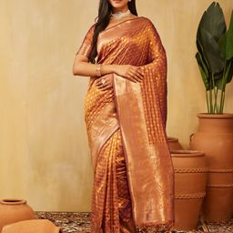 KASEE Women Zari Work Ethnic Motifs Art Silk Designer Banarasi Saree-picture-9