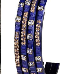 SOMIL Set Of 16 Blue & Green Artificial Stones Beaded Glass Bangles-image-51