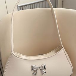 LULU & SKY Structured Shoulder Bag With Bow Detail-image-34