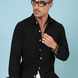 THE BEETEL HOUSE Men Self Design Relaxed Regular Fit Casual Shirt-image-49