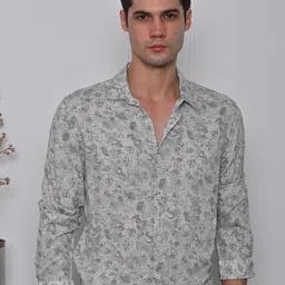 POE Men Smart Slim Fit Floral Opaque Printed Casual Shirt-image-61