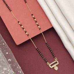 ABDESIGNS Gold-Plated Artificial Stones and Beads Mangalsutra-image-93