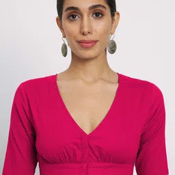 Thevasa V-Neck Saree Blouse-picture-54