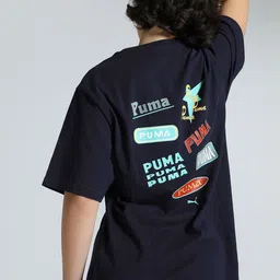 Puma Road To Unity Graphic Printed Pure Cotton Relaxed Fit Short Sleeve T-Shirt-image-13