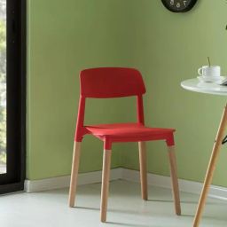 mintwud from pepperfry Popnest Plastic Cafe Chair in Ornage Color-picture-45